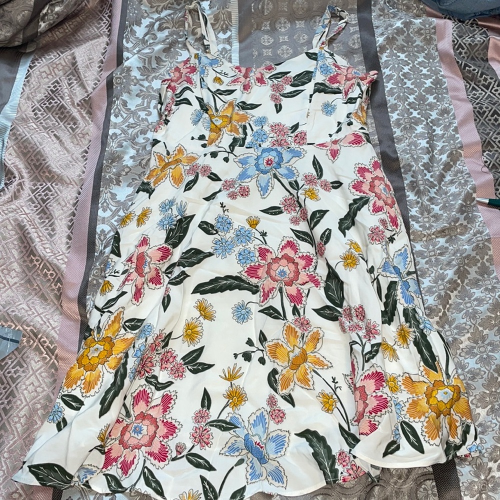 Cream floral dress